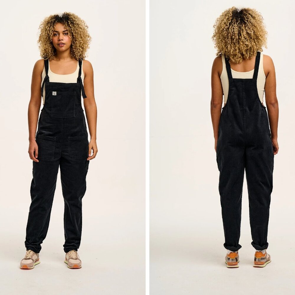 Lucy & Yak Original Corduroy Dungarees (Black)